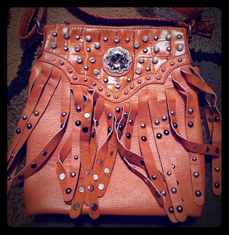 Orange Cowgirl purse